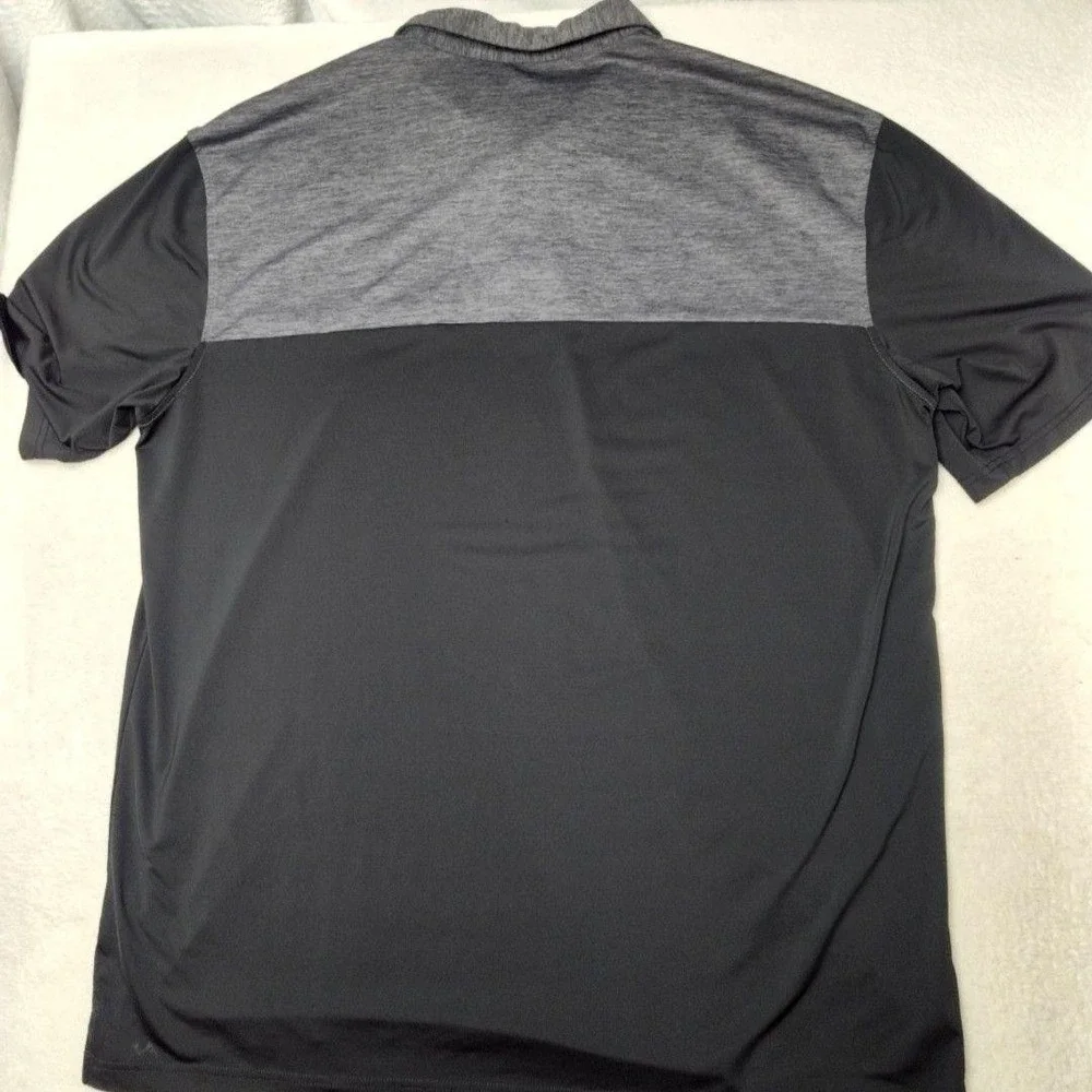 Masters Tech Polo Shirt Mens 2XL Black Colorblock Golf Performance Stretch Work